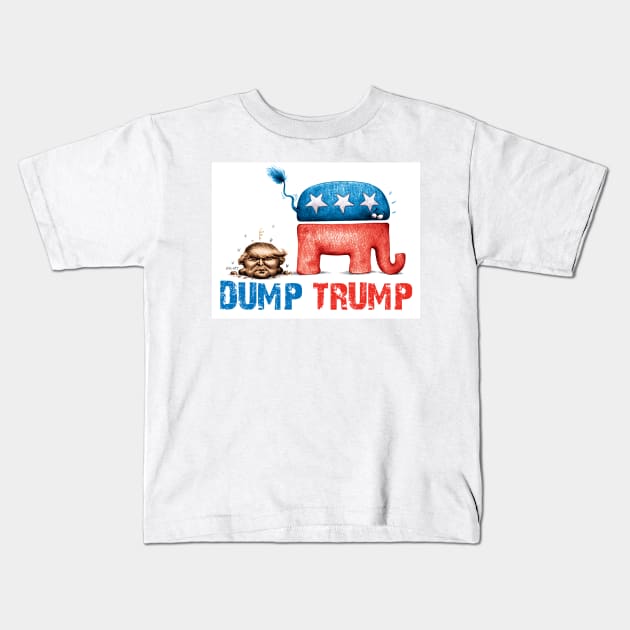 DUMP TRUMP Kids T-Shirt by UNITEDGRAPES